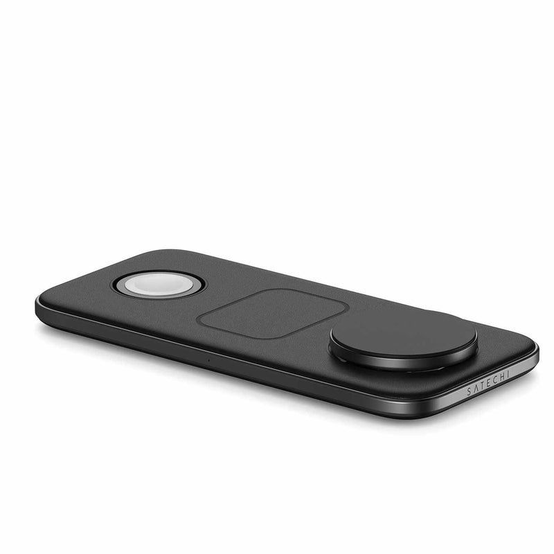 Satechi Qi2 Trio Wireless Charging Pad Space Gray