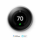 T3007EF Nest Learning Thermostat 3rd Generation Stainless Steel