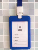 Bulk Packaging Badge Holder with Neck Strap (Pack of 10 units) Blue