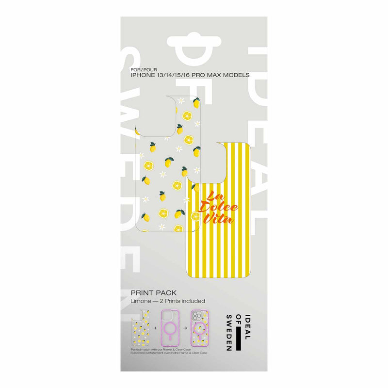 Ideal of Sweden Print Pack Limone for iPhone 16/15/14/13 Pro Max