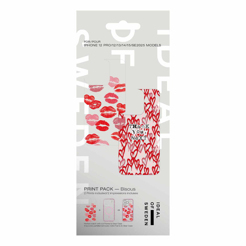 Ideal of Sweden Print Pack Bisous for iPhone 16e/15/14/13/12/12 Pro