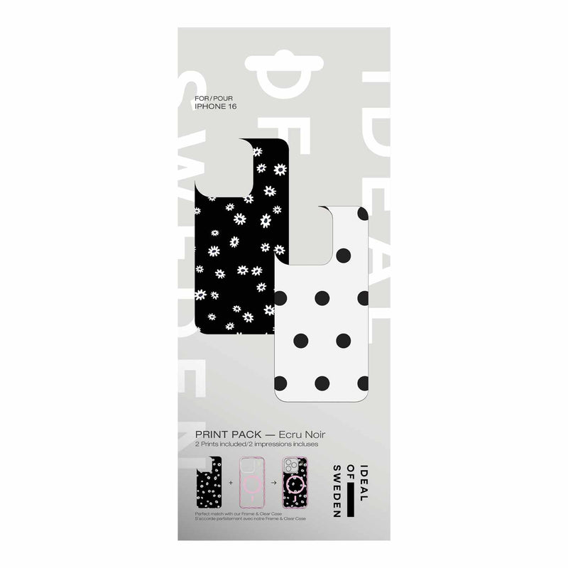 Ideal of Sweden Print Pack Ecru Noir for iPhone 16
