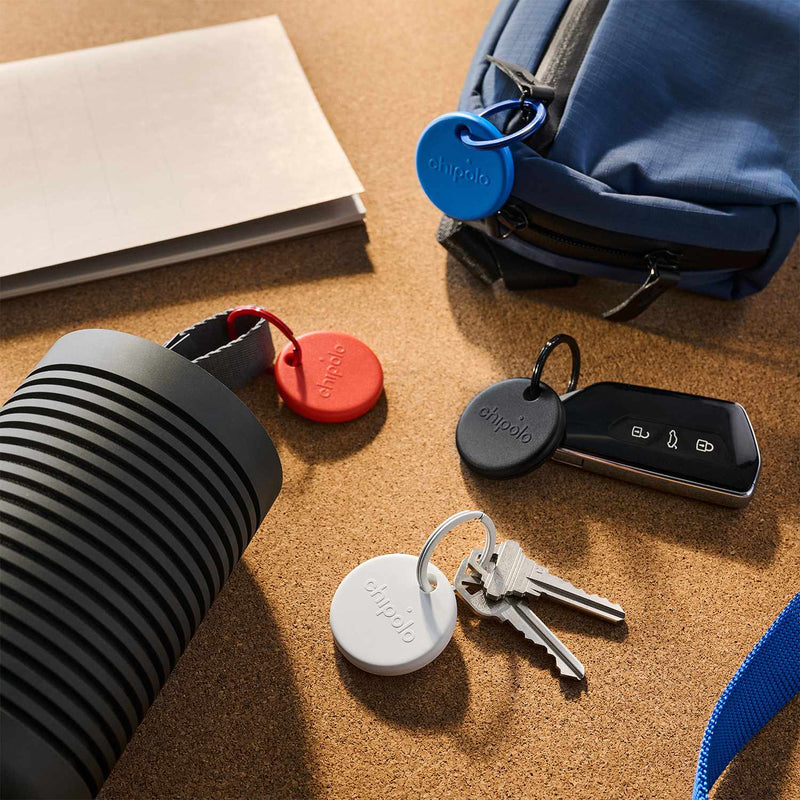 RWS0000008000 POP 4 Pack Tracking Tag (Works with Google’s Find My Device or Apple Find My) Black/White/Red/Blue