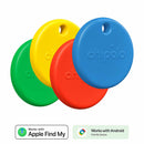 Chipolo POP 4 Pack Tracking Tag (Works with Google’s Find My Device or Apple Find My) Red/Blue/Yellow/Green