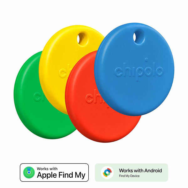 RWS0000009000 POP 4 Pack Tracking Tag (Works with Google’s Find My Device or Apple Find My) Red/Blue/Yellow/Green