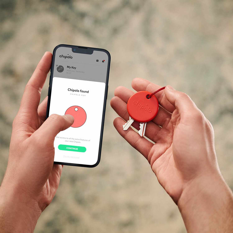 RWS.0000003 POP Tracking Tag (Works with Google’s Find My Device or Apple Find My) Red