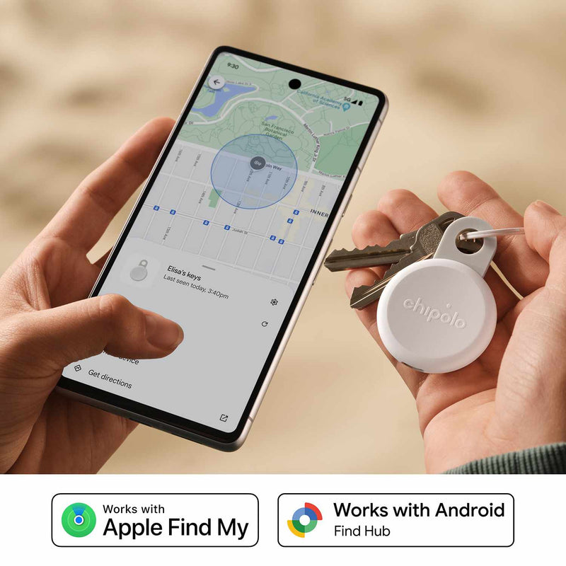 Chipolo LOOP Tracking Tag (Works with Android's Find Hub Device or Apple Find My) Chalk