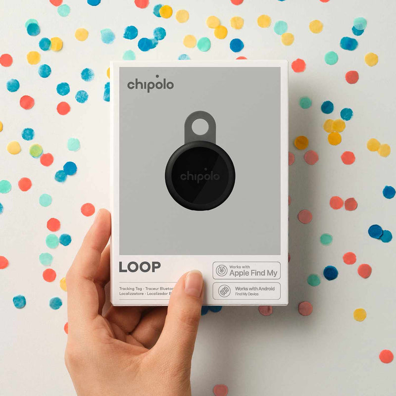 Chipolo LOOP Tracking Tag (Works with Android's Find Hub Device or Apple Find My) Charcoal