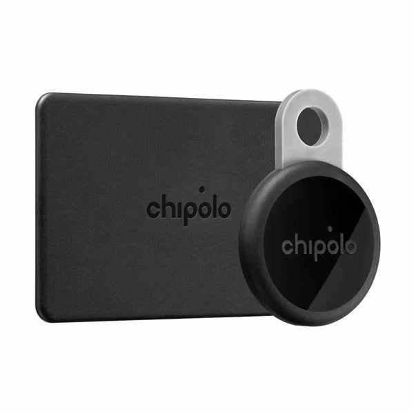 Chipolo Loop & Card Item Finder Bundle (Works with Android's Find Hub Device or Apple Find My) Charcoal