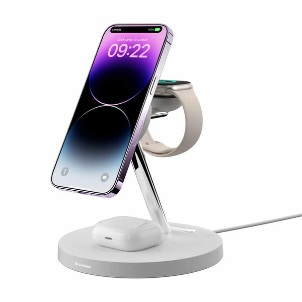 MAAIWA130WH22 MagEasy PowerStation 4-in-1 Magnetic Wireless Charging Stand White