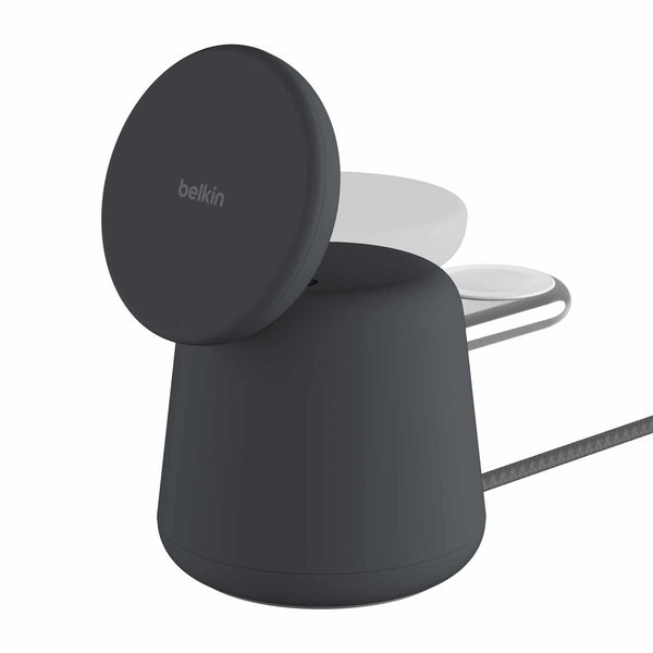 WIZ020ttH36 BoostCharge 15W 2-in-1 Wireless Charging Dock with MagSafe Charcoal
