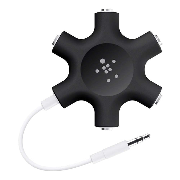 F8Z274bt Rockstar 5 Way 3.5mm Audio Splitter White