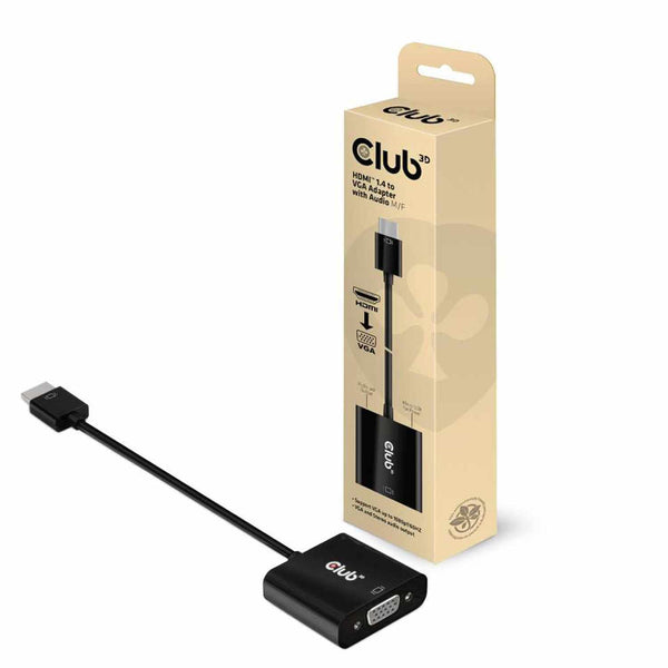 CAC1302 HDMI 1.4 TO VGA Active Adapter w/Audio M/F Black