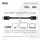 Club3D HDMI 2.1 Male to HDMI 2.1 Male Ultra High Speed 4K120HZ 8K60HZ 1m/3.28ft Adapter CERTIFIED Black