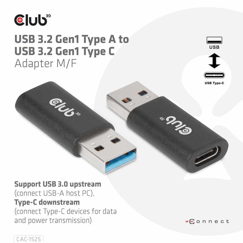 CAC1525 USB 3.2 to USB-C 3.2 Adapter M/F Black