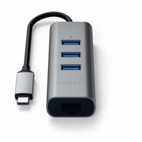 Satechi USB-C 2-in-1 Hub with Ethernet Space Gray