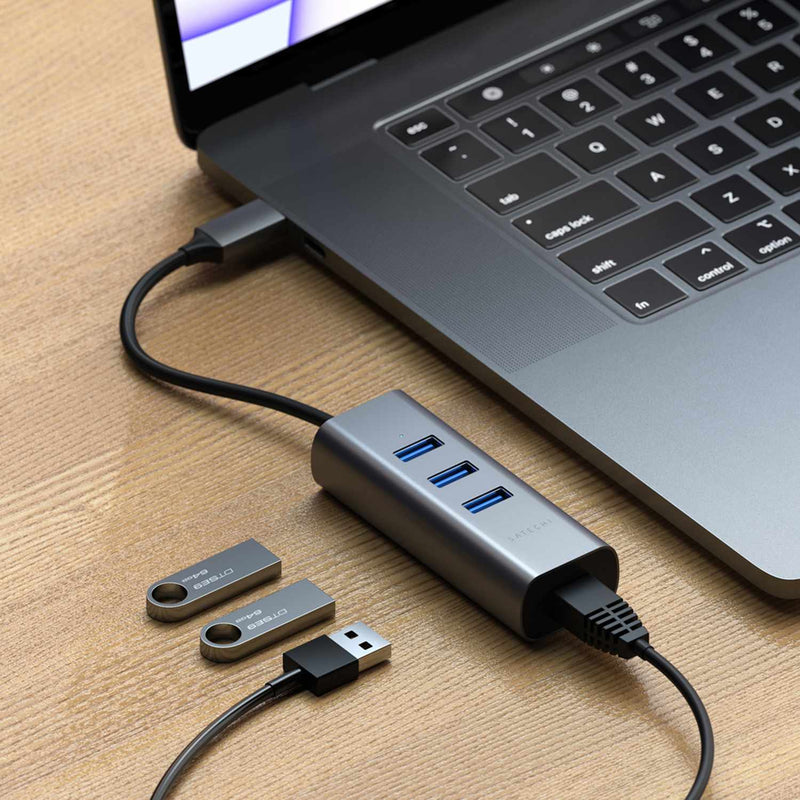 STTC2N1USB31AM USB-C 2-in-1 USB Hub with Ethernet Space Gray