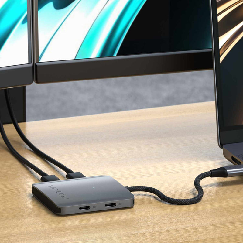 STH4CPDM 4-Port USB-C Hub with PD Adapter Space Gray
