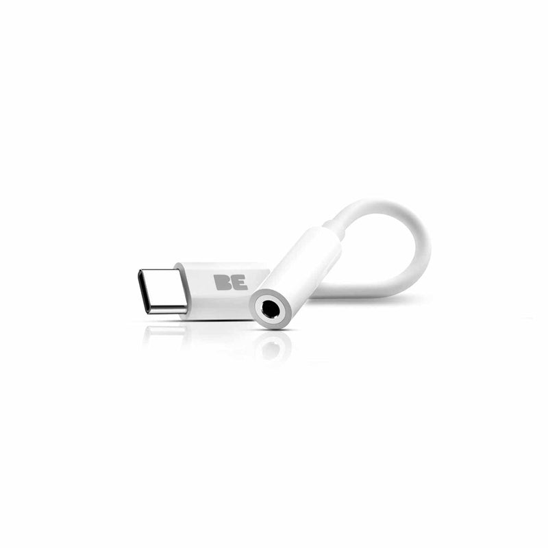 BEUSBCAUW USB-C to 3.5mm Headphone Jack Adapter White