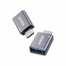 Anker USB-A to USB-A Adapter (2 pack) Gray