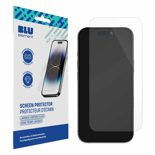 Blu Element Tempered Glass Screen Protector with Installation Kit for iPhone 16e/14/13/13 Pro/12/12 Pro