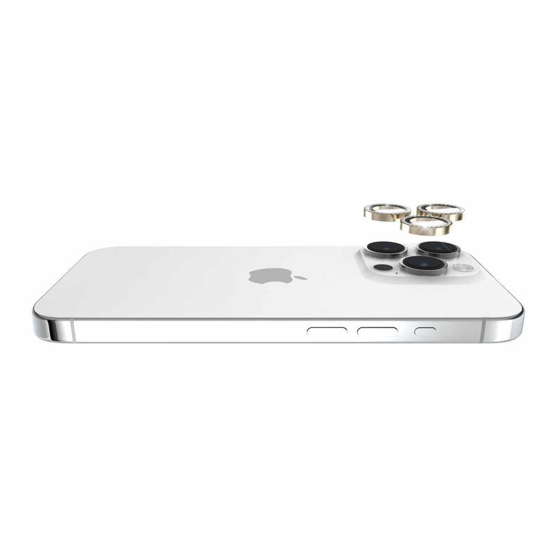 KS053072 Aluminum Ring Lens Protector iPhone 15 Pro Max/15 Pro Set In Stone Gold
