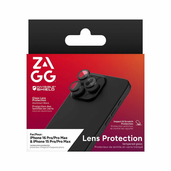 200114996 InvisibleShield Glass Elite Anti-Reflective Lens Protector iPhone 16 Pro/16 Pro Max/15 Pro/15 Pro Max Black