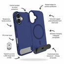 Blu Element Armour Ultra MagSafe w/Kickstand Case Navy for iPhone 17