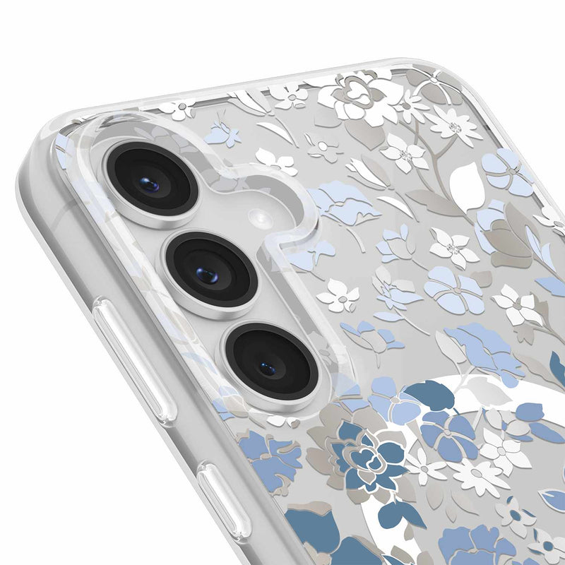 KS058940 Protective Case w/Magnets Galaxy S25 FE Flowerbed Blue