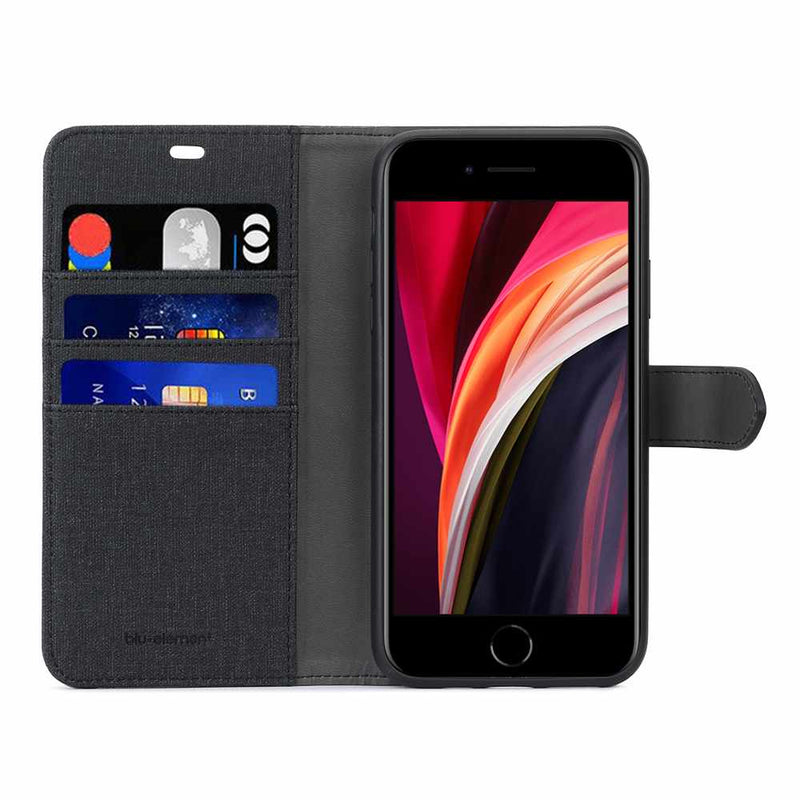 BEFISEBB Folio 2-in-1 Case iPhone SE/8/7 Black/Black