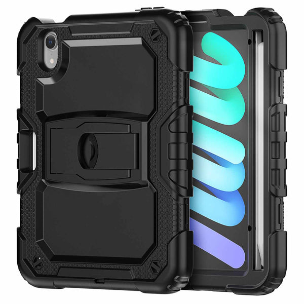 HXDZCASSTPCMINI6BK Heavy Duty Case w/Kickstand iPad Mini 7/Mini 6 Black