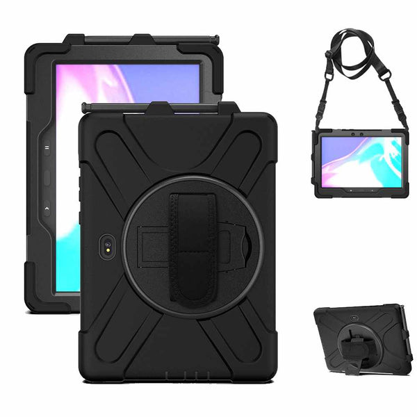 HYHDWSSSMT540BK Heavy Duty Case w/Kickstand Hand & Shoulder Strap Galaxy Tab Active Pro 10.1 Black