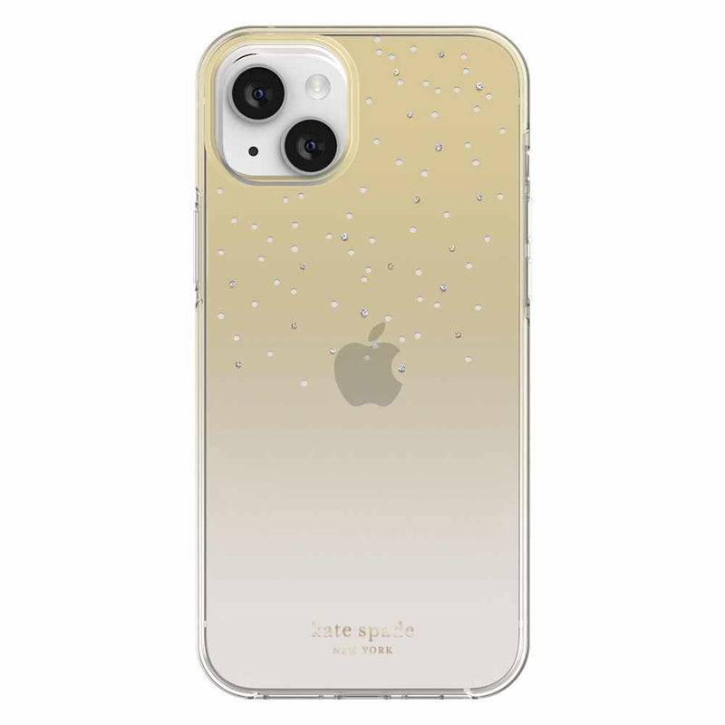 Kate Spade Protective Hardshell Case Gold Metallic Ombre for iPhone 14 Plus