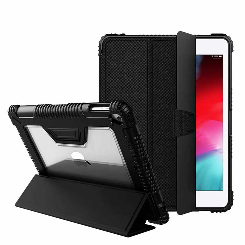 BBPJKJFOLIP102BK Rugged Folio Case with Pencil Holder iPad 10.2 2021/2020/2019 Black