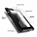 Bulk Packaging Rugged Folio Case with Pencil Holder Black for iPad 10.2 2021 9th Gen/10.2 2020 8th Gen/iPad 10.2 2019