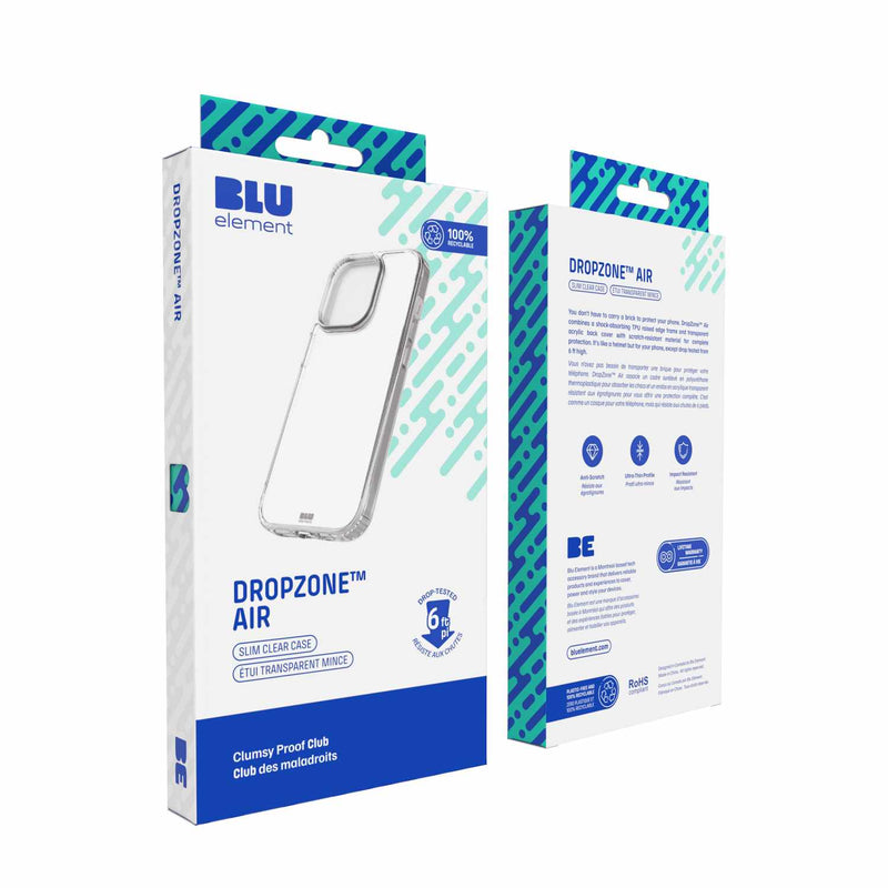 BEDZLIP15PLUS DropZone Air Case iPhone 15 Plus/14 Plus Clear