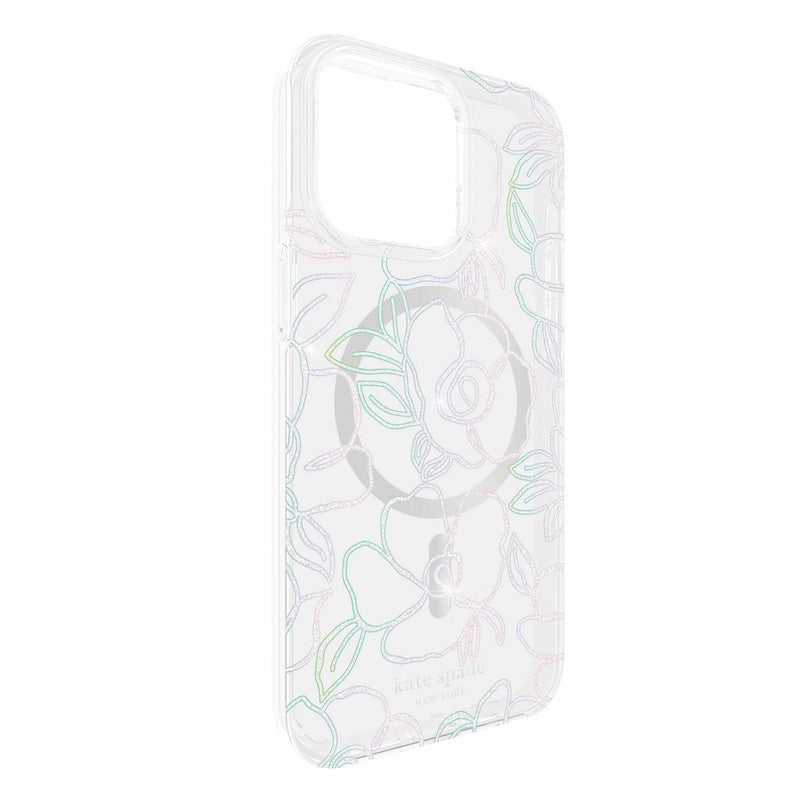 Kate Spade Protective Case for MagSafe Modern Floral Glitter for iPhone 15 Pro Max