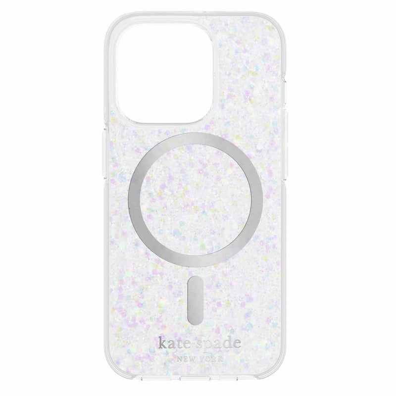 Kate Spade Protective Case for MagSafe Chunky Silver Glitter for iPhone 15 Pro