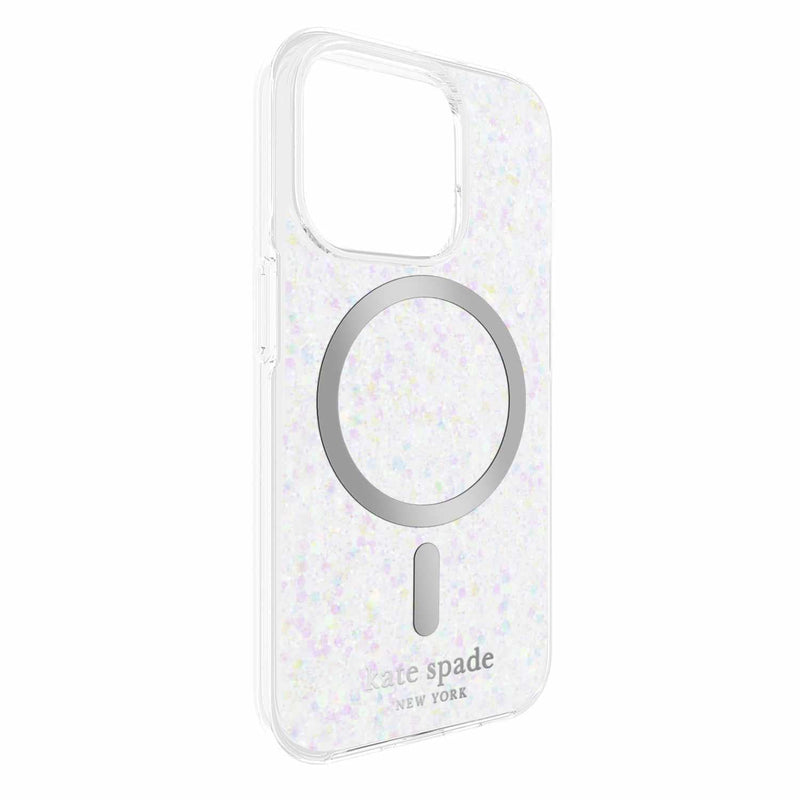 Kate Spade Protective MagSafe Case Chunky Silver Glitter for iPhone 15 Pro Max