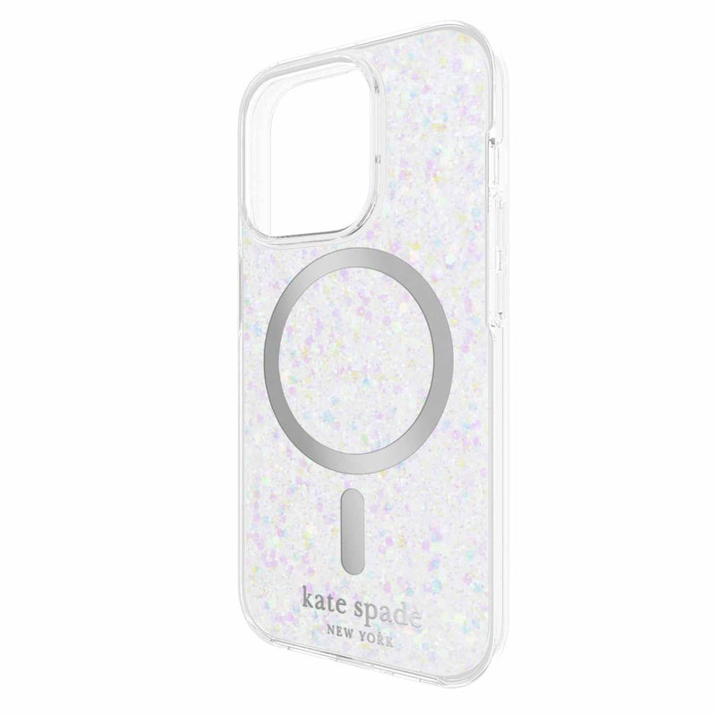 Kate Spade Protective MagSafe Case Chunky Silver Glitter for iPhone 15 Pro Max