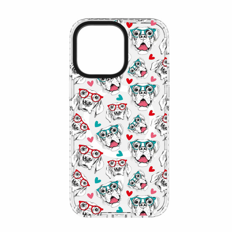 Blu Element Chromatic Print MagSafe Case Dog Pattern for iPhone 15/14/13