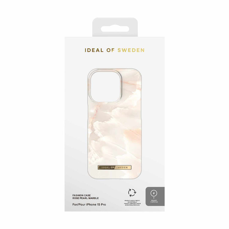 Ideal of Sweden Fashion Case Magsafe Rose Pearl Marble for iPhone 15 Pro