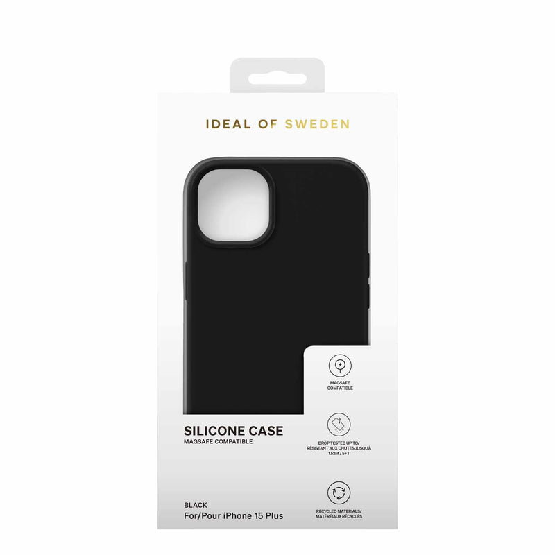 Ideal of Sweden Silicone Case Magsafe Black for iPhone 15 Plus