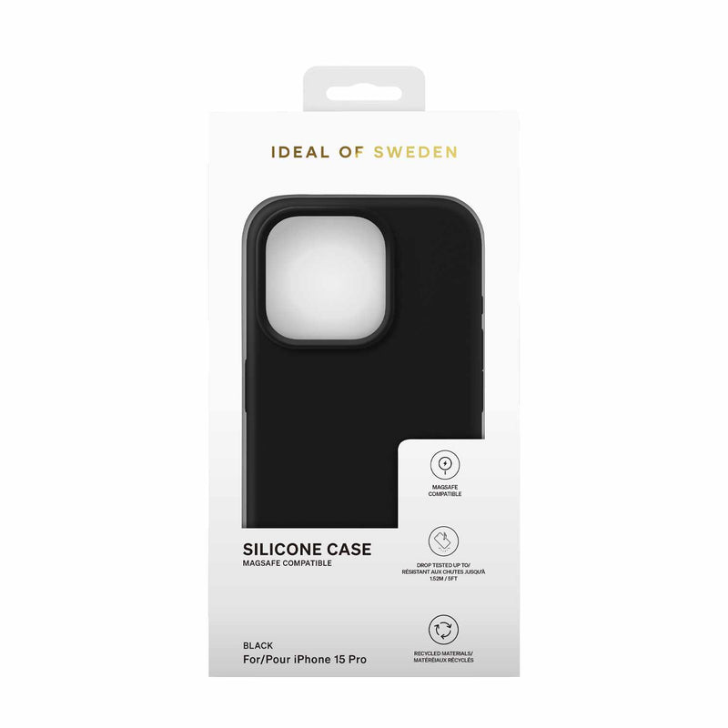 Ideal of Sweden Silicone Case Magsafe Black for iPhone 15 Pro