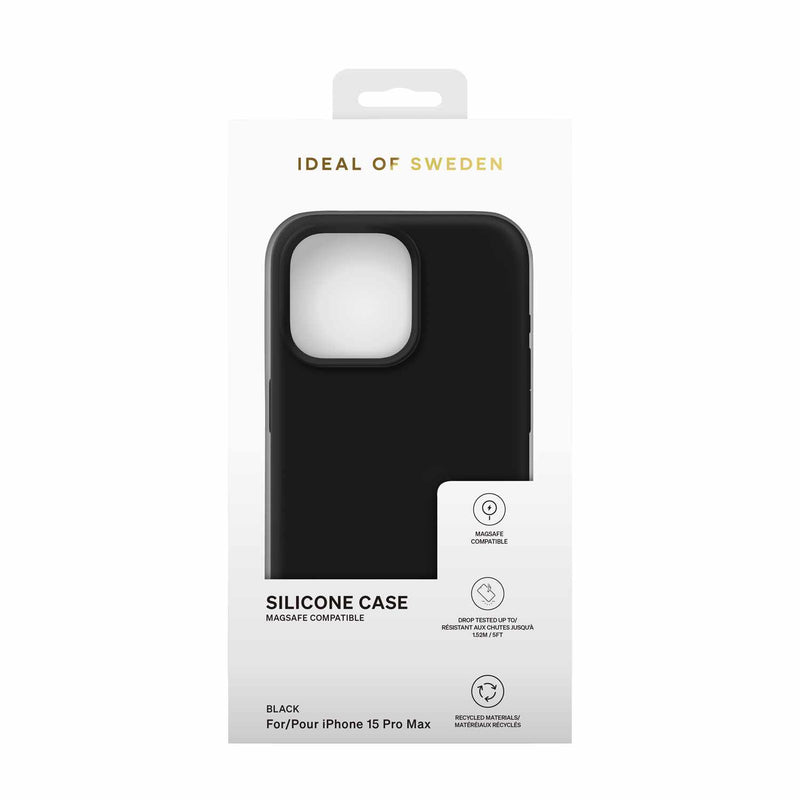 Ideal of Sweden Silicone Case Magsafe Black for iPhone 15 Pro Max