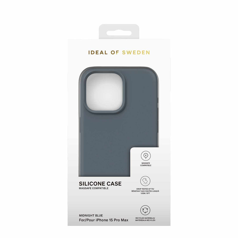 IDSICMSI2367P411 Silicone Case Magsafe iPhone 15 Pro Max Midnight Blue