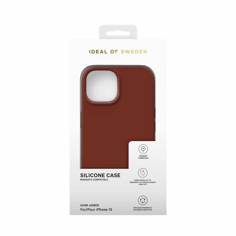 Ideal of Sweden Silicone Case Magsafe Dark Amber for iPhone 15