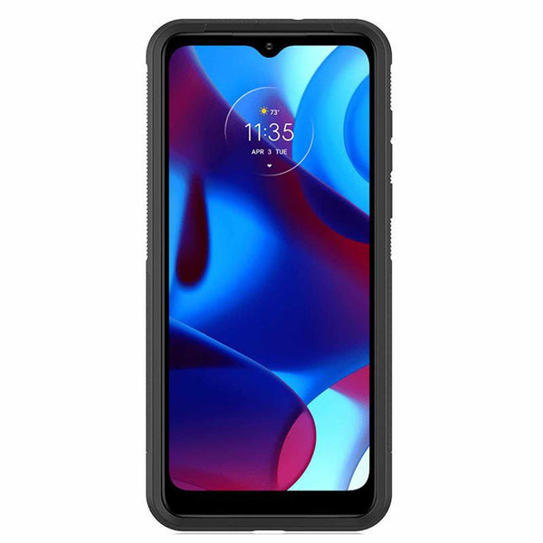 Bulk Packaging Generic Rugged Case Black for Moto G Pure 2021