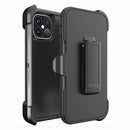 Bulk Packaging Rugged Case & Holster Combo Case Black for iPhone 12