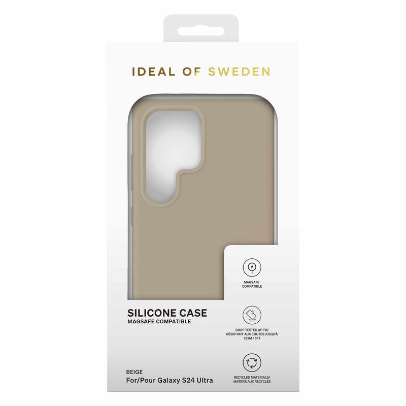 Ideal of Sweden Silicone Case Compatible w/MagSafe Beige for Samsung Galaxy S24 Ultra